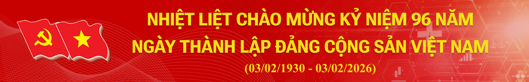 Banner chào mừng đại hội Đảng